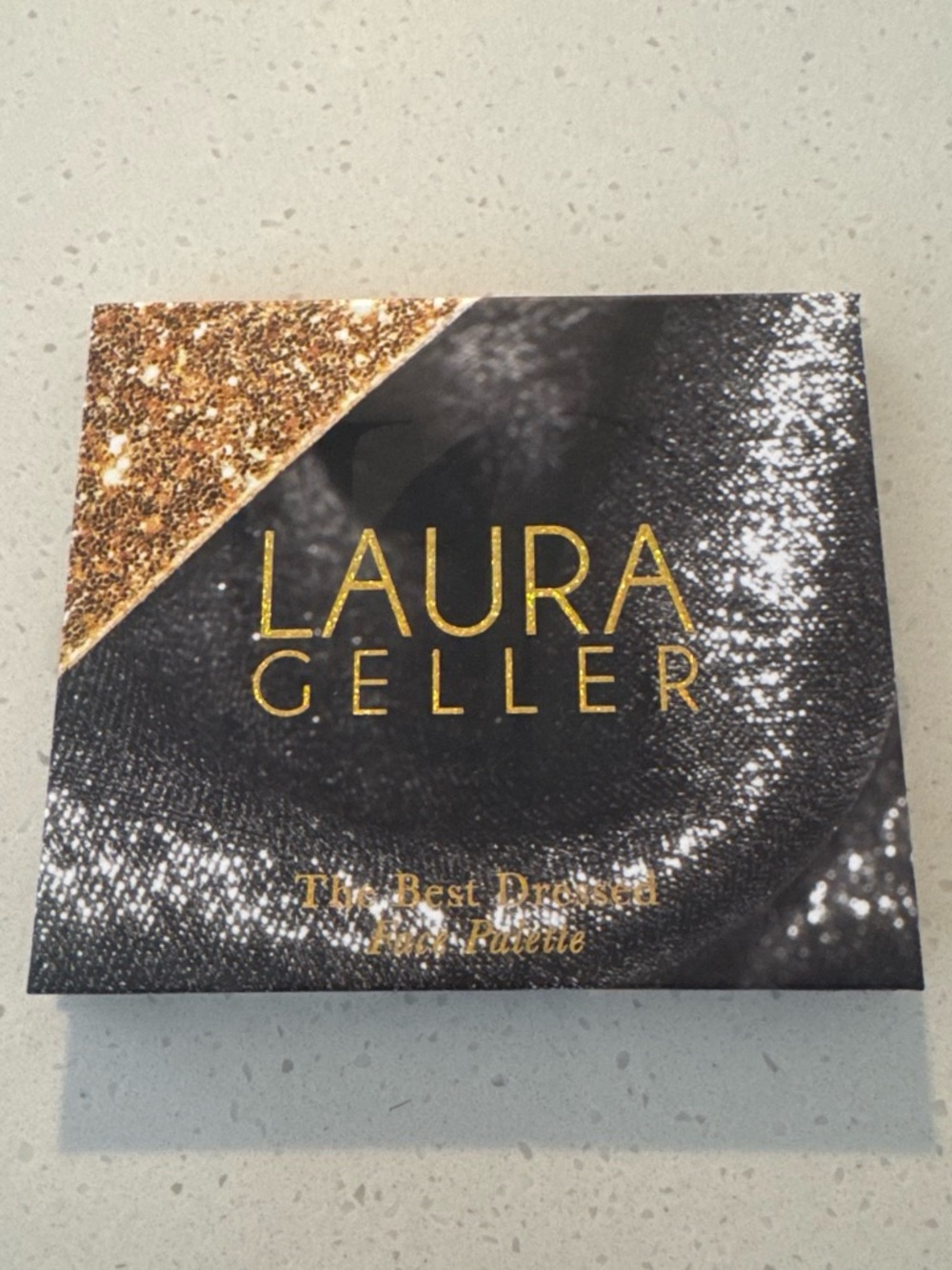 Laura Geller Black and Gold Glitter Eyeshadow Compact